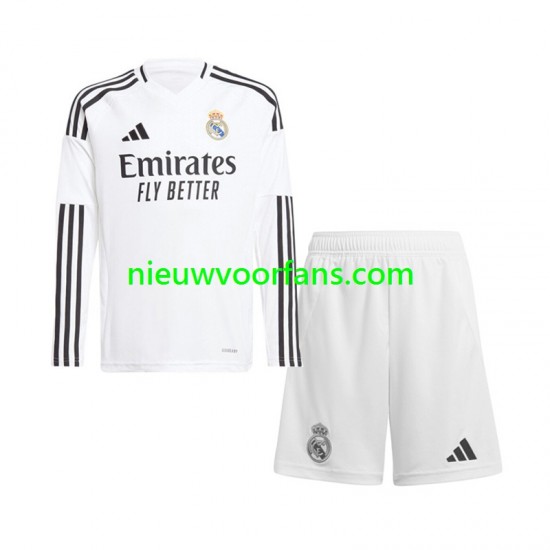 Real Madrid Kind Shirt met Bedrukking Thuis 2024-2025 Lange Mouw