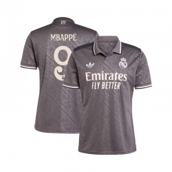 Real Madrid Heren Shirt met Bedrukking Mbappé 9 Derde 2024-2025 Korte Mouw