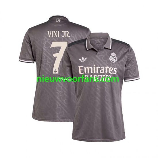 Real Madrid Heren Shirt met Bedrukking VINI JR 7 Derde 2024-2025 Korte Mouw
