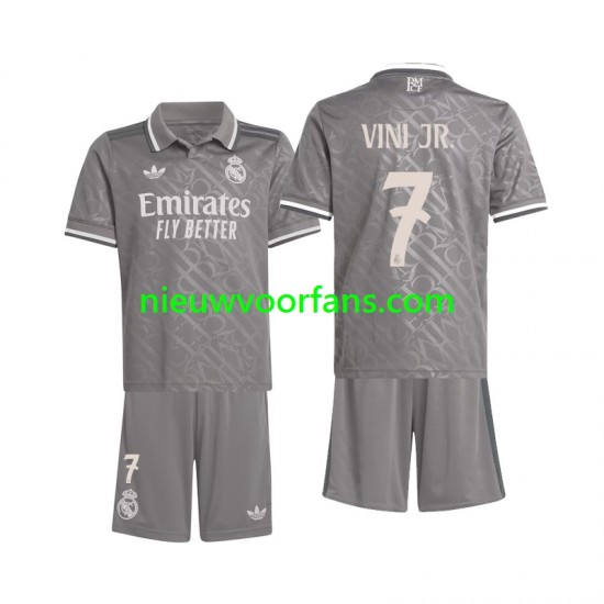 Real Madrid Kind Shirt met Bedrukking Vini JR. 7 Derde 2024-2025 Korte Mouw