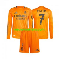 Real Madrid Kind Shirt met Bedrukking Vinicius Junior 7 Uit 2024-2025 Lange Mouw