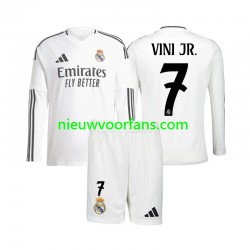 Real Madrid Kind Shirt met Bedrukking Vinicius Junior 7 Thuis 2024-2025 Lange Mouw