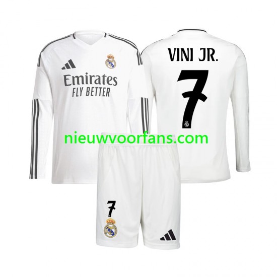 Real Madrid Kind Shirt met Bedrukking Vinicius Junior 7 Thuis 2024-2025 Lange Mouw