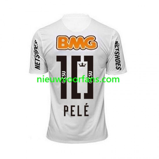 Heren Shirt met Bedrukking Santos PELE 10 -2012 Retro Thuis 2011 Korte Mouw