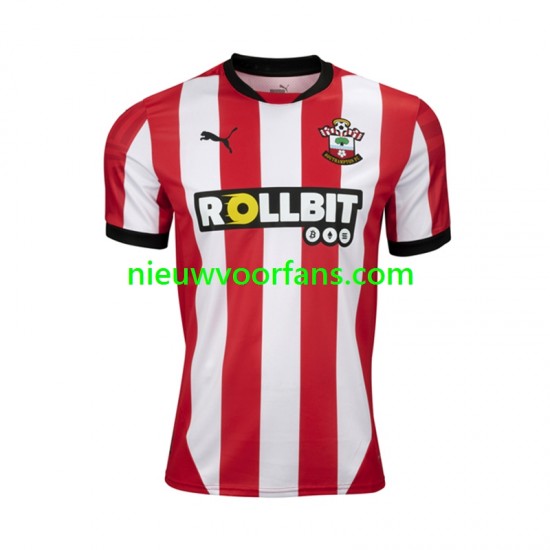 Southampton Heren Shirt met Bedrukking Thuis 2024-2025 Korte Mouw