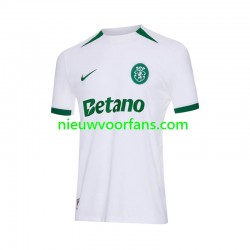 Sporting CP Heren Shirt met Bedrukking Uit 2024-2025 Korte Mouw