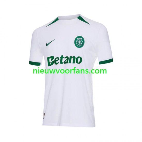 Sporting CP Heren Shirt met Bedrukking Uit 2024-2025 Korte Mouw