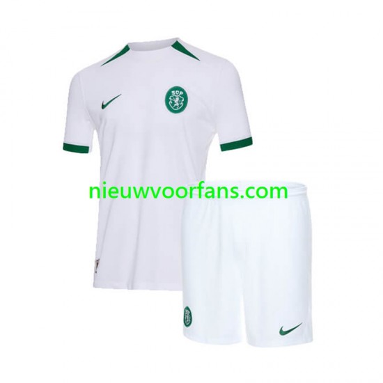 Sporting CP Kind Shirt met Bedrukking Uit 2024-2025 Korte Mouw