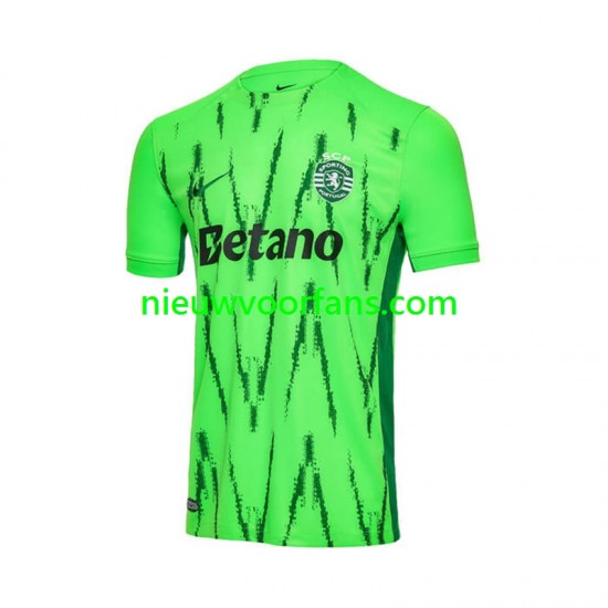 Sporting CP Heren Shirt met Bedrukking Derde 2024-2025 Korte Mouw