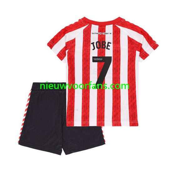 Kind Shirt met Bedrukking Sunderland Jobe Bellingham 7 Thuis 2024-2025 Korte Mouw