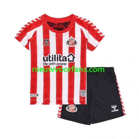 Kind Shirt met Bedrukking Sunderland Thuis 2024-2025 Korte Mouw