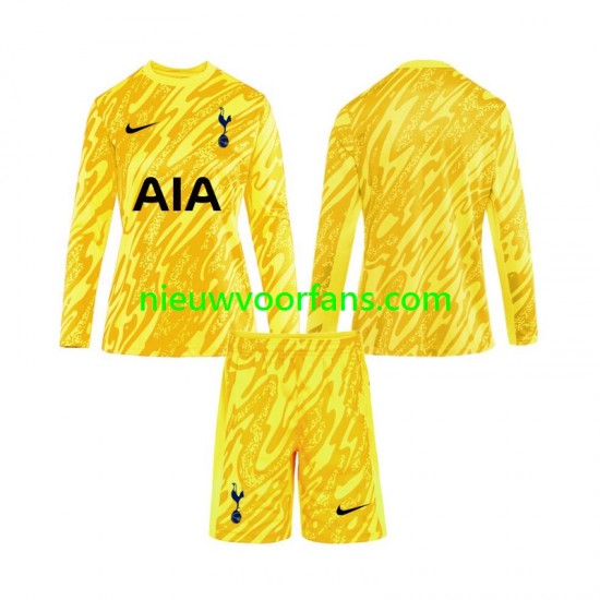 Tottenham Hotspur Kind Shirt met Bedrukking Doelman Thuis 2024-2025 Lange Mouw