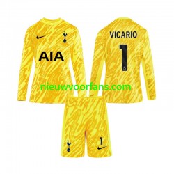 Tottenham Hotspur Kind Shirt met Bedrukking Doelman Vicario 1 Thuis 2024-2025 Lange Mouw