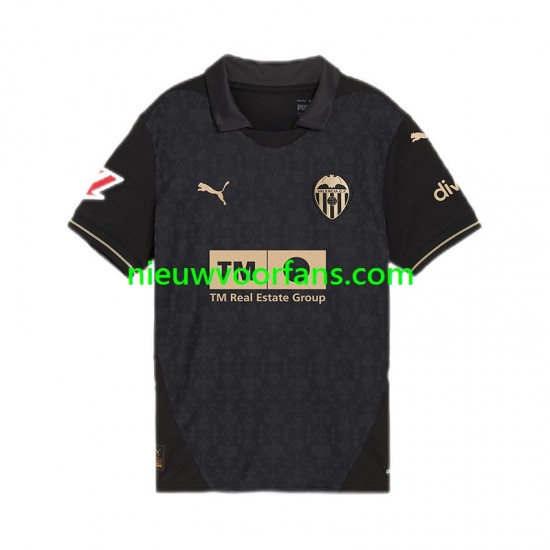 Heren Shirt met Bedrukking Valencia Uit 2024-2025 Korte Mouw
