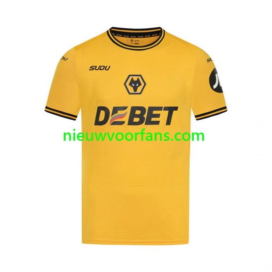Wolverhampton Wanderers Heren Shirt met Bedrukking Thuis 2024-2025 Korte Mouw