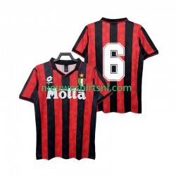 AC Milan Heren Shirt met Bedrukking 6 1993 Retro Thuis 1994 Korte Mouw