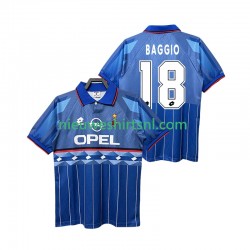 AC Milan Heren Shirt met Bedrukking BAGGIO 18 1995 1996 Retro Uit Korte Mouw