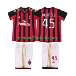 AC Milan Kind Shirt met Bedrukking BALOTELL 45 2013 2014 Retro Thuis Korte Mouw