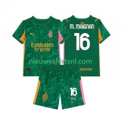AC Milan Kind Shirt met Bedrukking Doelman Mike Maignan 16 Uit 2025-2026 Korte Mouw
