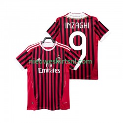 AC Milan Heren Shirt met Bedrukking INZAGHI 9 2012 Retro Thuis 2011 Korte Mouw