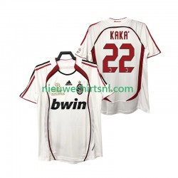 AC Milan Heren Shirt met Bedrukking KAKA 22 2007 Retro Uit 2006 Korte Mouw