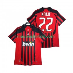 AC Milan Heren Shirt met Bedrukking KAKA 22 2007 Retro Thuis 2008 Korte Mouw