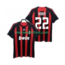 AC Milan Heren Shirt met Bedrukking KAKA 22 2009 Retro Thuis 2008 Korte Mouw