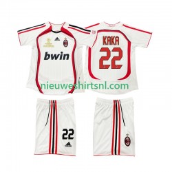 AC Milan Kind Shirt met Bedrukking KAKA 22 2007 Retro Uit 2006 Korte Mouw