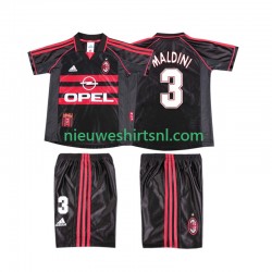 AC Milan Kind Shirt met Bedrukking MALDINI 3 1998 Retro Derde 1999 Korte Mouw