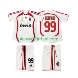 AC Milan Kind Shirt met Bedrukking RONALDO 9 2007 Retro Uit 2006 Korte Mouw