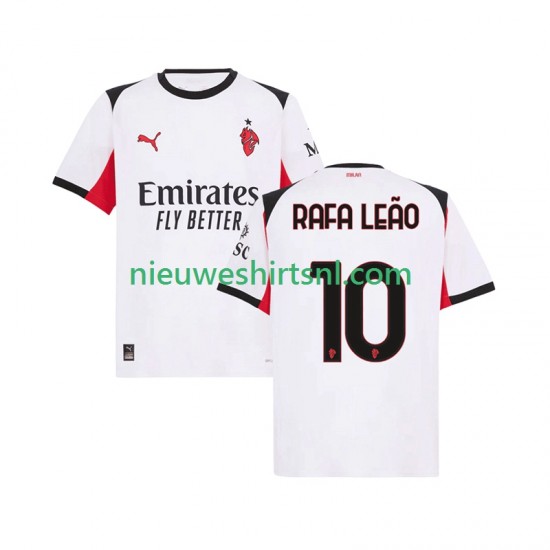 AC Milan Heren Shirt met Bedrukking Rafael Leao 10 Uit 2025-2026 Korte Mouw