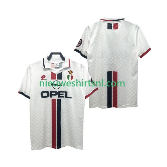 AC Milan Heren Shirt met Bedrukking 1996 1997 Retro Uit Korte Mouw