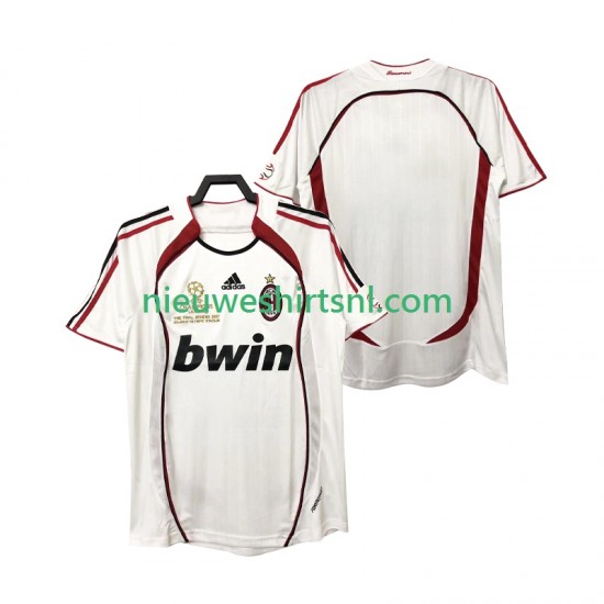 AC Milan Heren Shirt met Bedrukking 2007 Retro Uit 2006 Korte Mouw