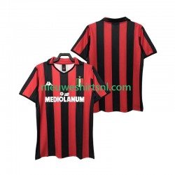 AC Milan Heren Shirt met Bedrukking 1988 1989 Retro Thuis Korte Mouw