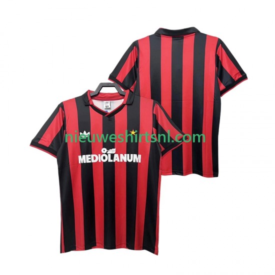 AC Milan Heren Shirt met Bedrukking 1990 1991 Retro Thuis Korte Mouw
