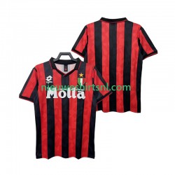 AC Milan Heren Shirt met Bedrukking 1993 Retro Thuis 1994 Korte Mouw