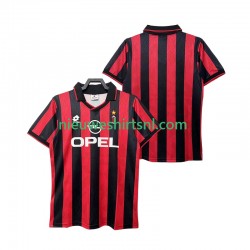 AC Milan Heren Shirt met Bedrukking 1995 1996 Retro Thuis Korte Mouw