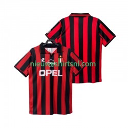 AC Milan Heren Shirt met Bedrukking 1996 1997 Retro Thuis Korte Mouw