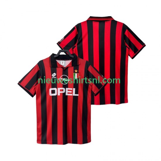 AC Milan Heren Shirt met Bedrukking 1996 1997 Retro Thuis Korte Mouw