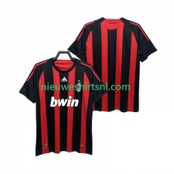 AC Milan Heren Shirt met Bedrukking 2009 Retro Thuis 2008 Korte Mouw