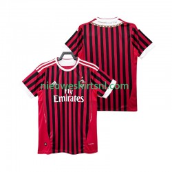 AC Milan Heren Shirt met Bedrukking 2012 Retro Thuis 2011 Korte Mouw