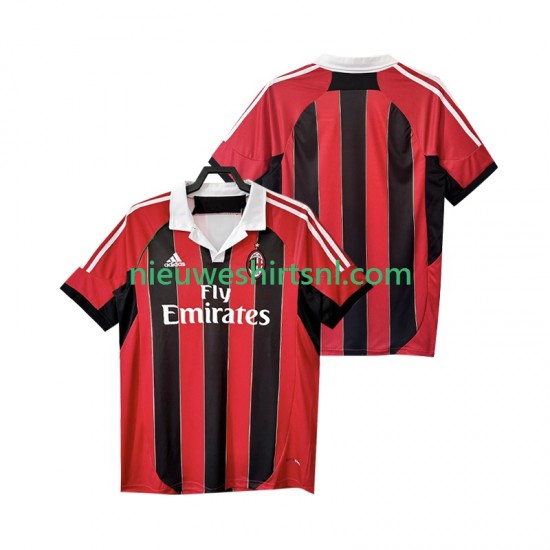 AC Milan Heren Shirt met Bedrukking 2012 2013 Retro Thuis Korte Mouw