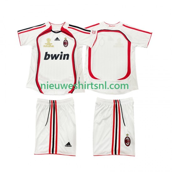 AC Milan Kind Shirt met Bedrukking 2007 Retro Uit 2006 Korte Mouw