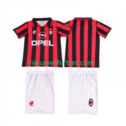 AC Milan Kind Shirt met Bedrukking 1996 1997 Retro Thuis Korte Mouw