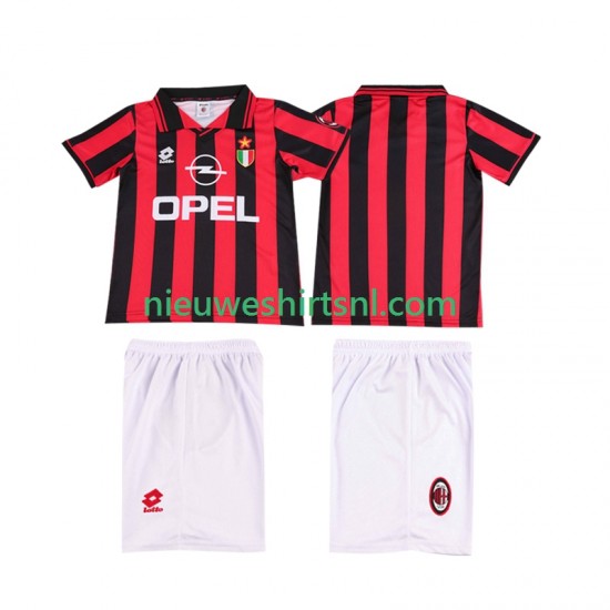 AC Milan Kind Shirt met Bedrukking 1996 1997 Retro Thuis Korte Mouw