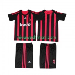 AC Milan Kind Shirt met Bedrukking 2009 Retro Thuis 2008 Korte Mouw