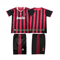 AC Milan Kind Shirt met Bedrukking 2009 Retro Thuis 2010 Korte Mouw