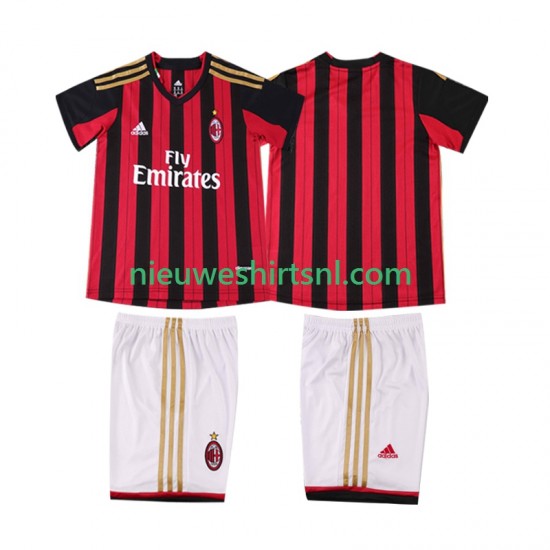AC Milan Kind Shirt met Bedrukking 2013 2014 Retro Thuis Korte Mouw