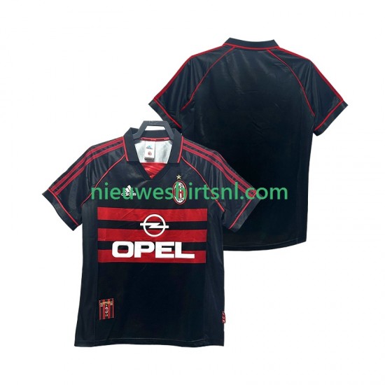 AC Milan Heren Shirt met Bedrukking 1998 Retro Derde 1999 Korte Mouw
