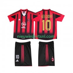 AC Milan Kind Shirt met Bedrukking SEEDORF 10 2005 Retro Thuis 2004 Korte Mouw